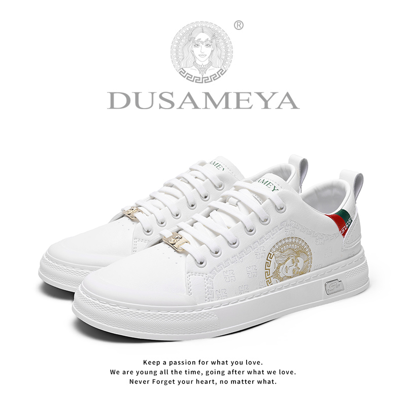 DUSAMEYA/杜莎米娅男鞋早秋新款板鞋轻奢高定手工鞋时尚休闲鞋
