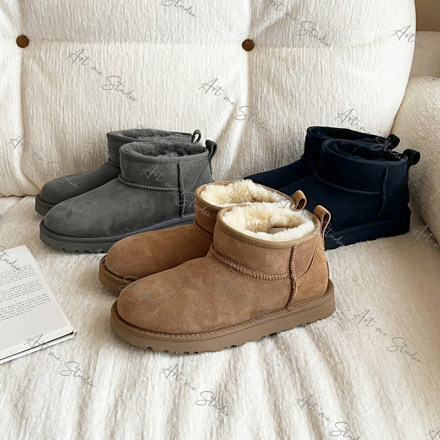 【ART ME】线下款羊皮毛一体加绒保暖舒适雪地靴w24623r