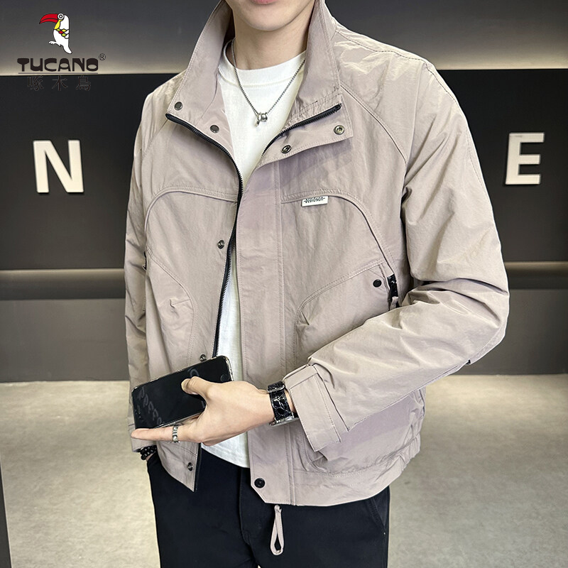 TUCANO/啄木鳥2025新款男士春季立领工装夹克时尚潮流档次宽松帅