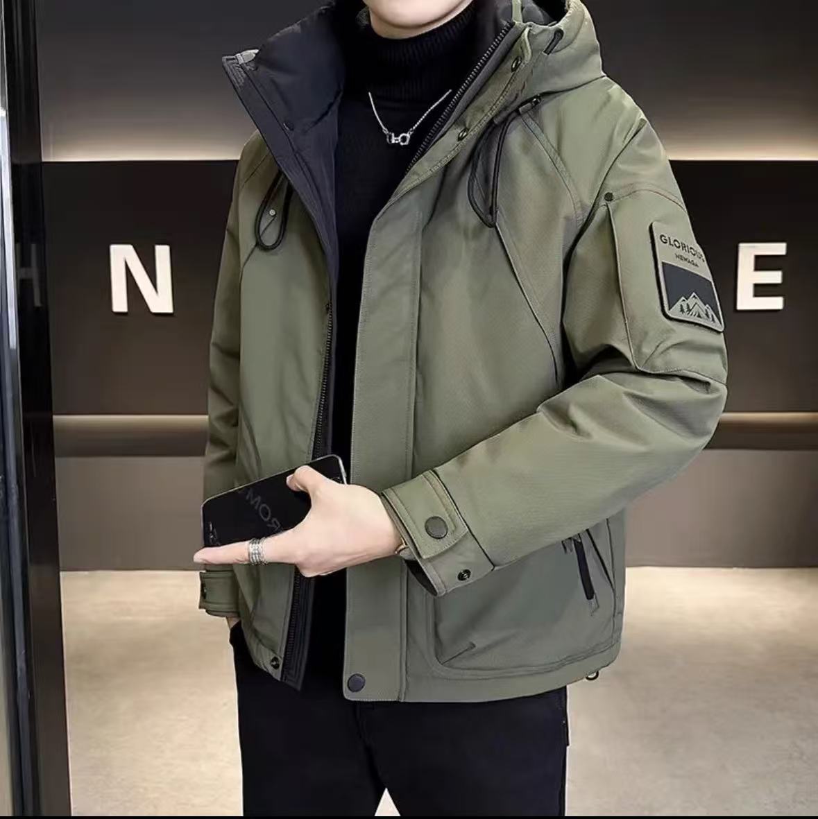 【国标真羽绒】羽绒服男女同款连帽鸭绒外套805【高充绒量150-250克】