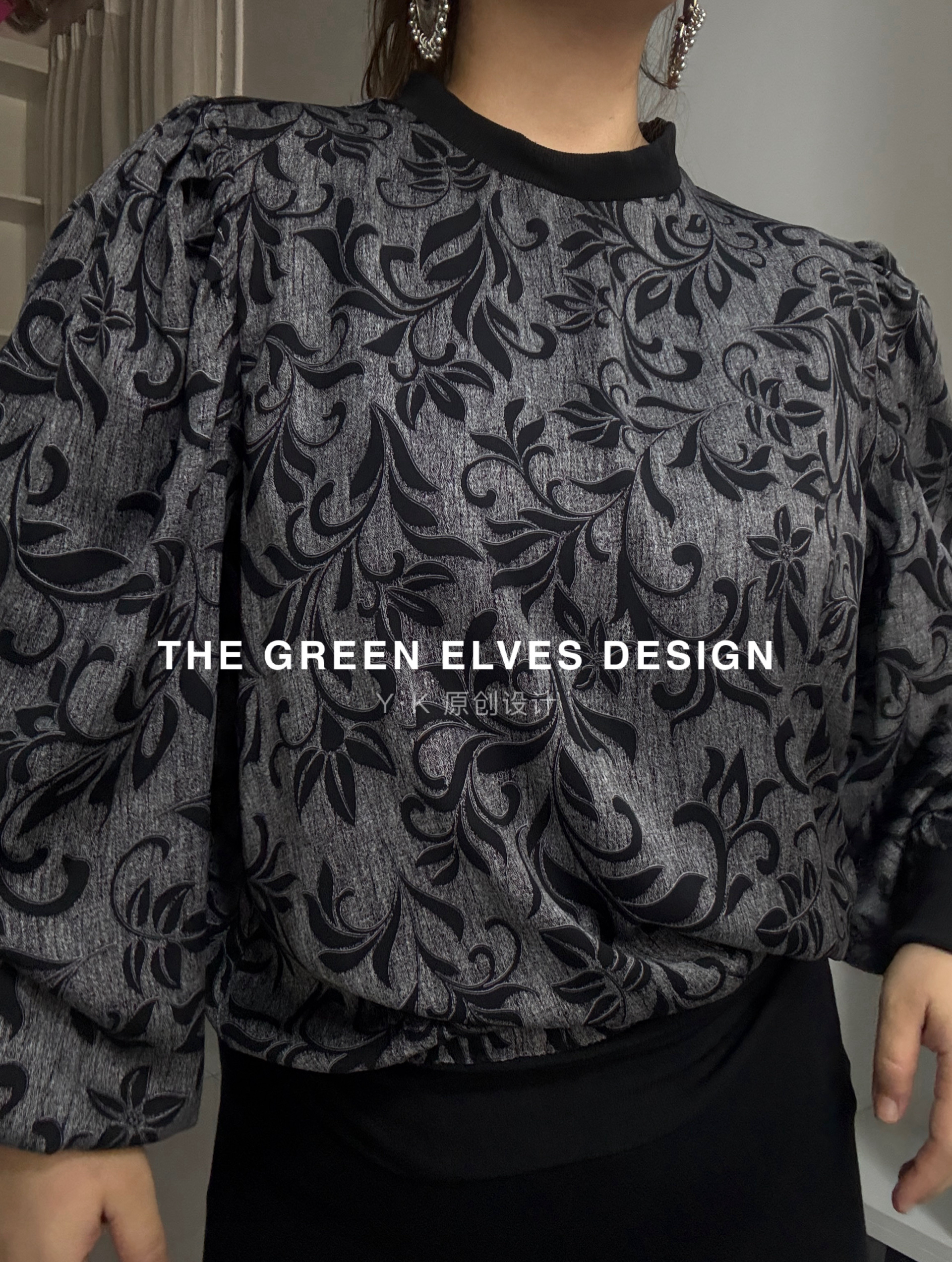 高端私人定制绵绸印花休闲风卫衣