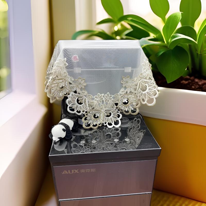 买一发二蕾丝刺绣新潮软纱多功能防尘罩适用于茶吧机台灯电饭煲等