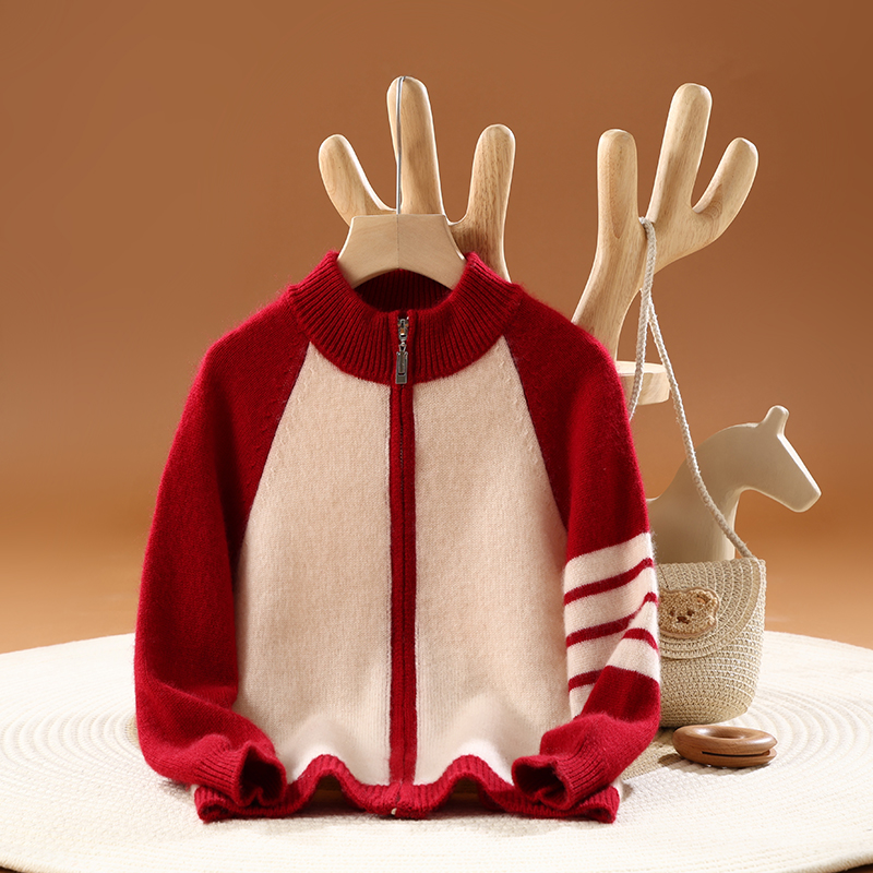 【100%羊毛】儿童羊毛新款针织宽松外套毛衣休闲百搭时尚百搭开衫