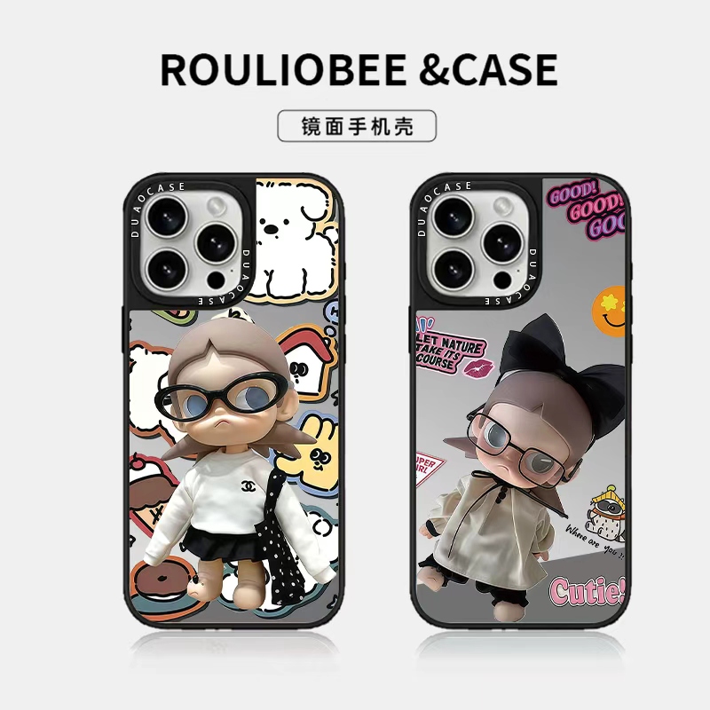 潮流趣味嘎子姐适用苹果17Promax/17手机壳16创意iPhone15补妆镜