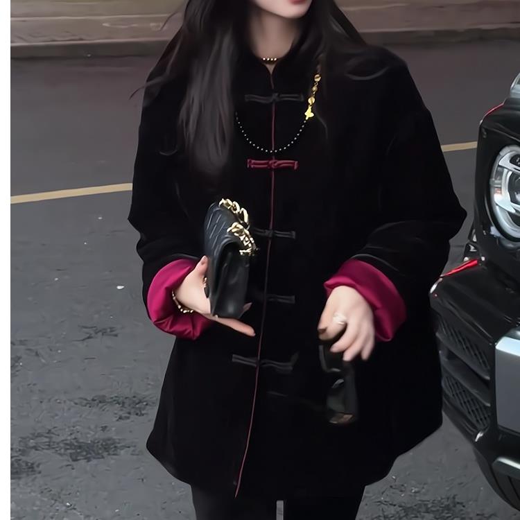 专柜出口秋冬新中式宽松棉衣加棉加厚棉服外套大码盘扣棉袄女