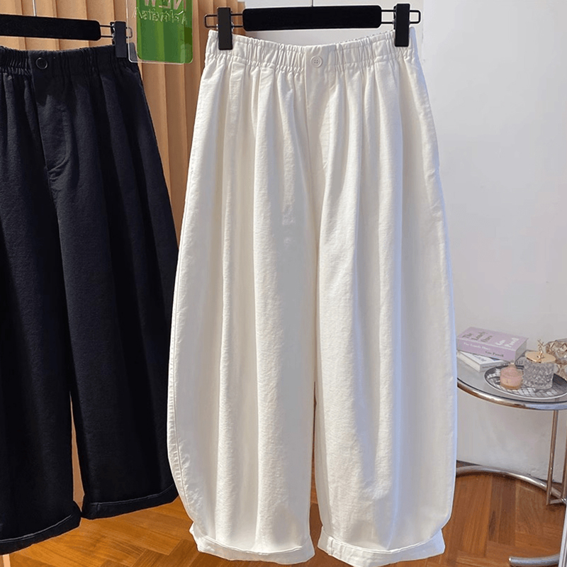 今年流行的白色气球裤女春2025新款宽松休闲百搭九分灯笼裤阔腿裤
