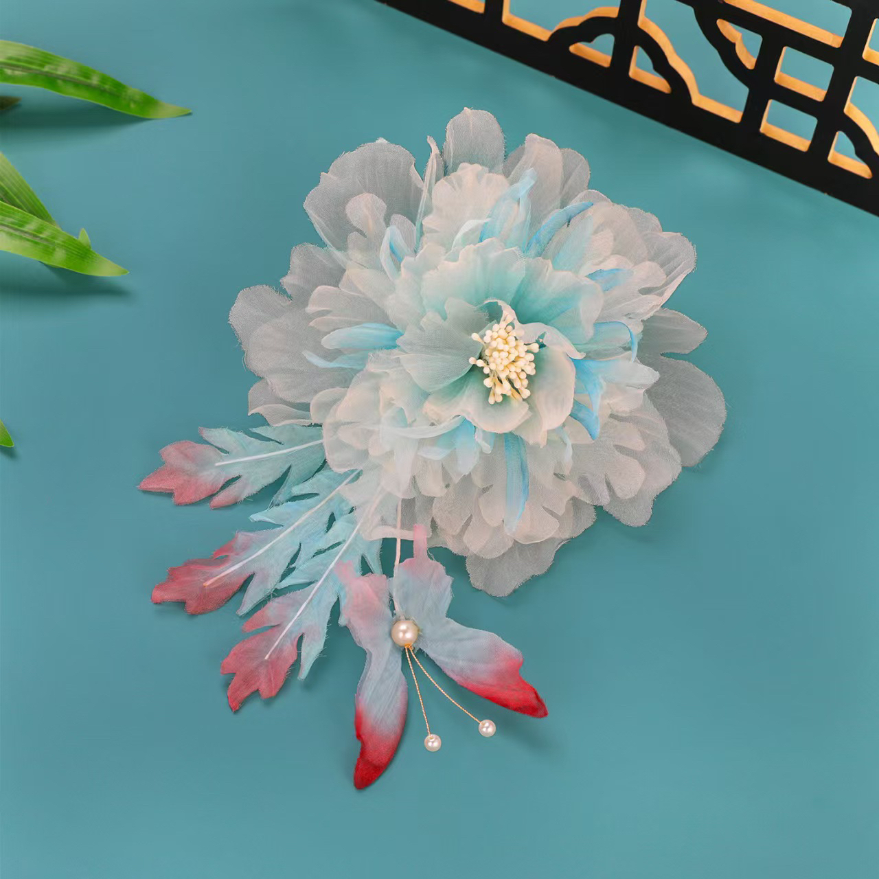 HF3040原创芳华大牡丹烫花发饰古风旗袍汉服造型配饰