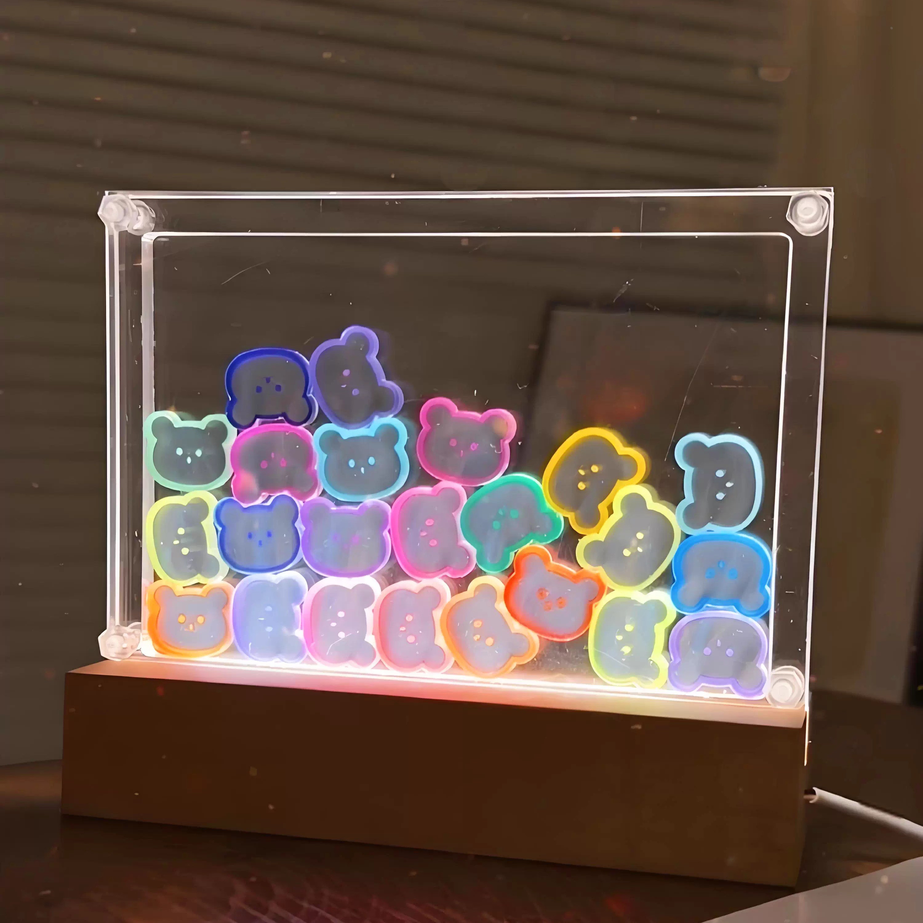 小熊摇摇乐小夜灯手工氛围灯床头卧室睡眠创意女生日礼物可爱房间