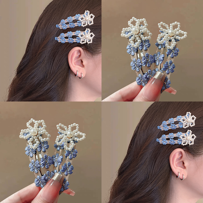 春日花花超仙刘海夹边夹发夹女生前额碎发夹子发卡原创气质bb压夹