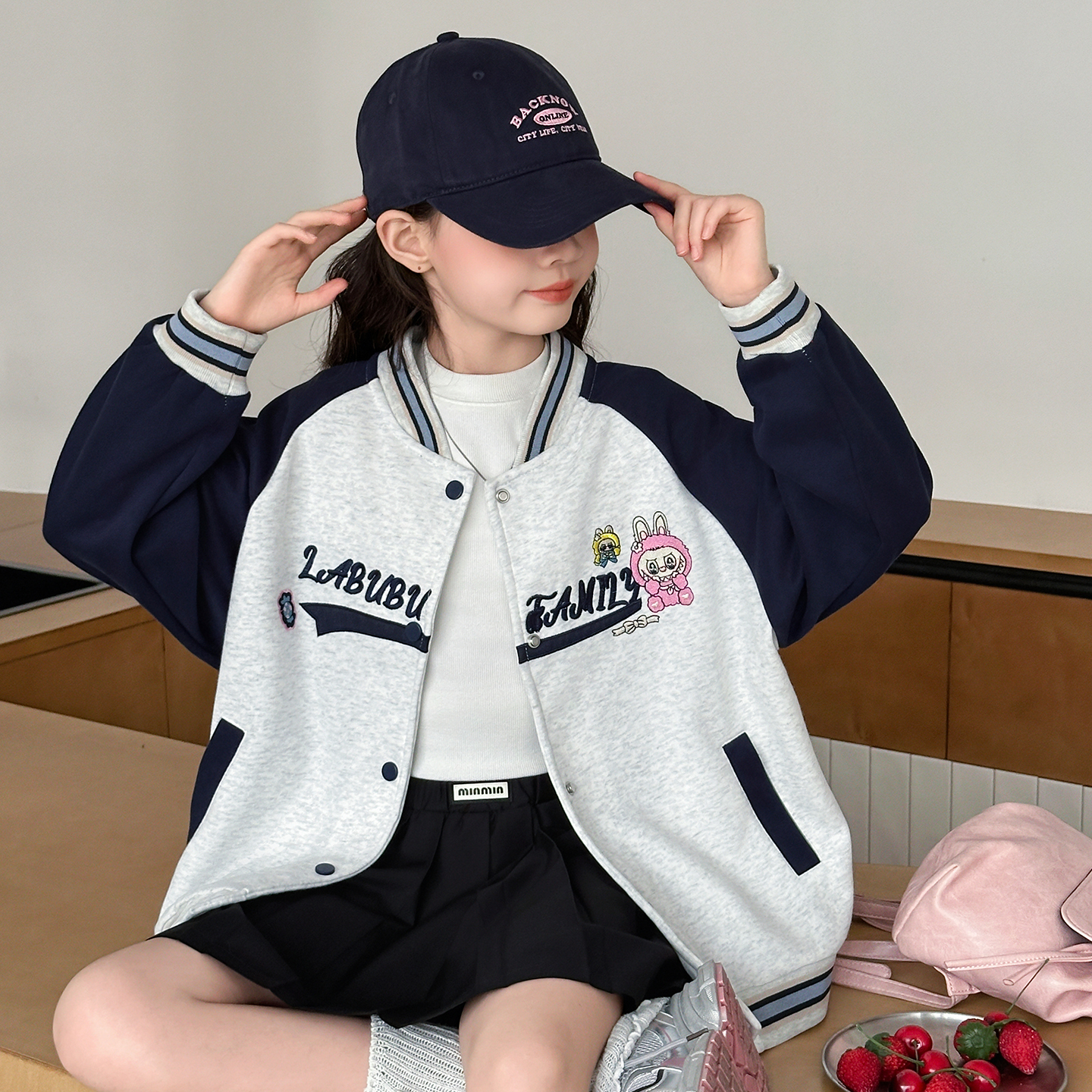 女童外套棒球服2025儿童新款休闲网红外套女孩秋装衣服秋季上衣潮