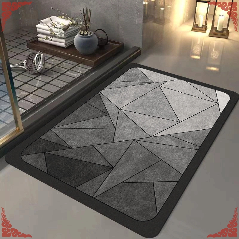 硅藻泥地垫吸水秒干防滑吸水脚垫轻奢简约风脚垫裁剪入户门地垫