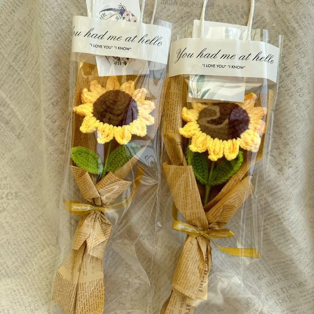 教师节单只花束礼物创意毛绒花向日葵手提花束送老师朋友谢师礼物