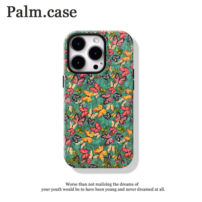 菲林二合一适用苹果/华为/oppo/vivo/小米/一加手机壳16p复古蝴蝶