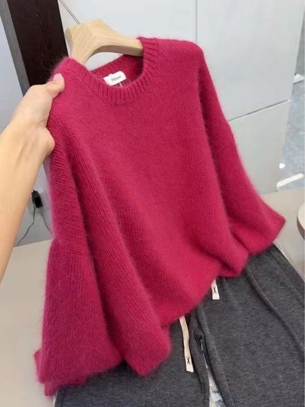 秋冬女装穿搭2025年新款爆款慵懒风宽松显瘦洋气减龄长袖针织上衣