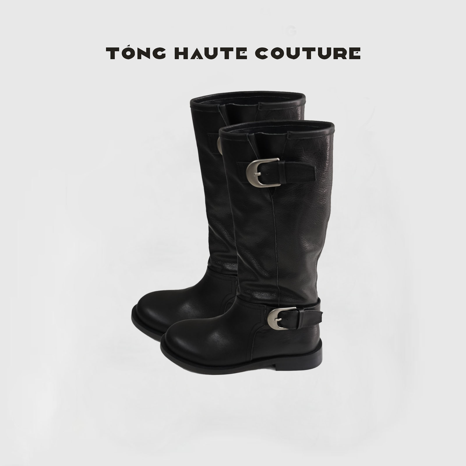 25年新款牛油皮高级感百搭时尚时装靴 YX121