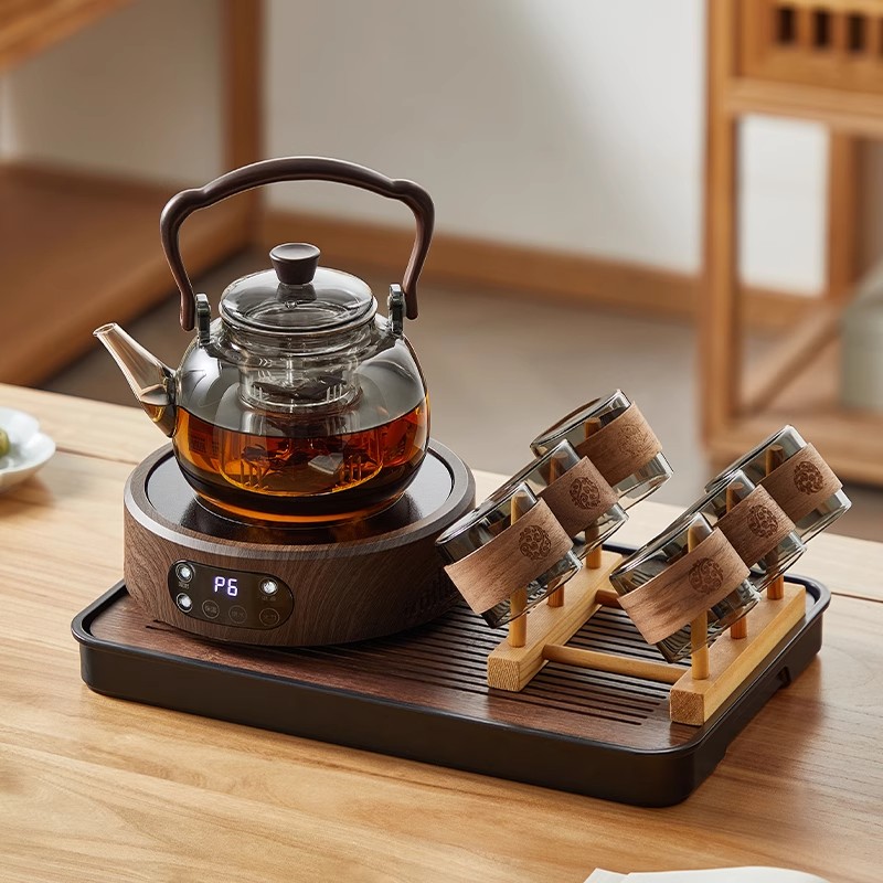 茶具套装玻璃煮茶壶新款家用耐高温烧水壶电陶炉整套茶具煮茶器