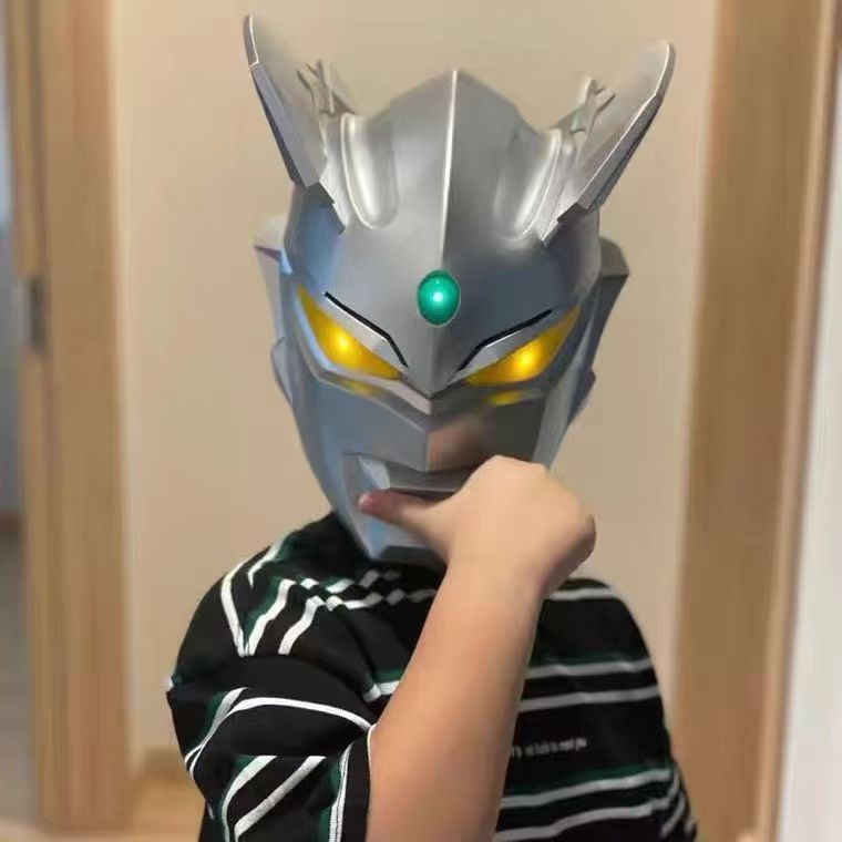 赛罗奥特曼玩具头套头盔可穿戴超人发光面具触控儿童无毒全脸男孩