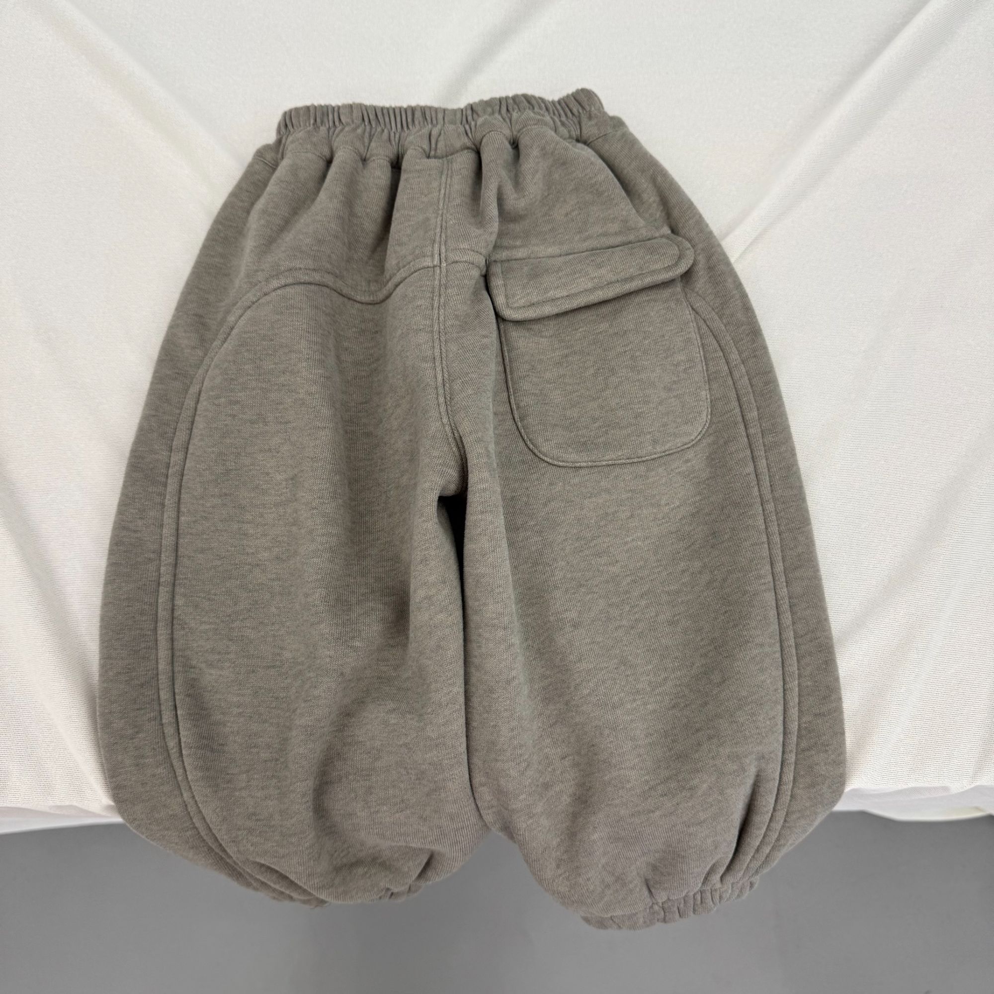 【加绒】韩版高定燕麦青稞色软糯儿童工艺口袋休闲束口裤