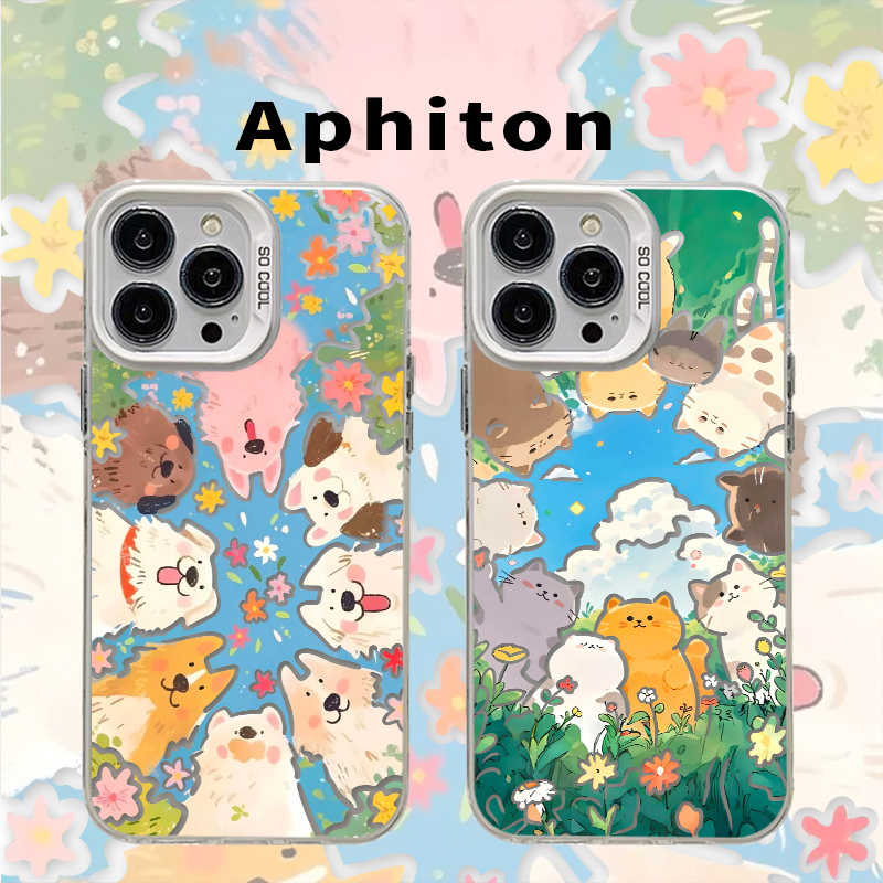 奥菲顿春日可爱小狗猫咪适用iphone16元气手机壳华为vivo小米oppo