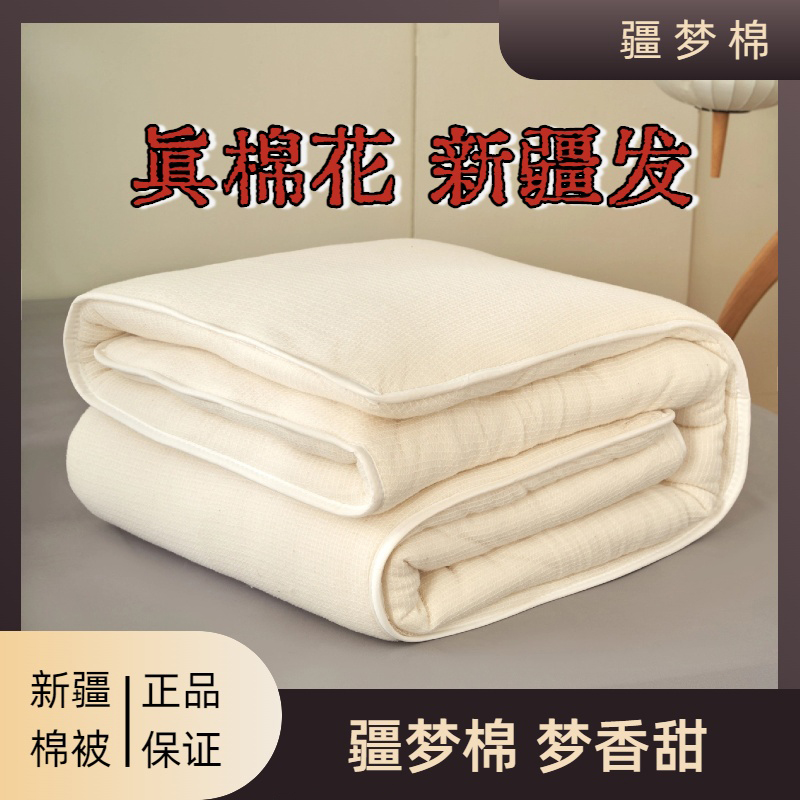 疆梦棉新疆棉花被芯100%纯棉花被新疆棉被芯褥子纯棉床垫新疆发货