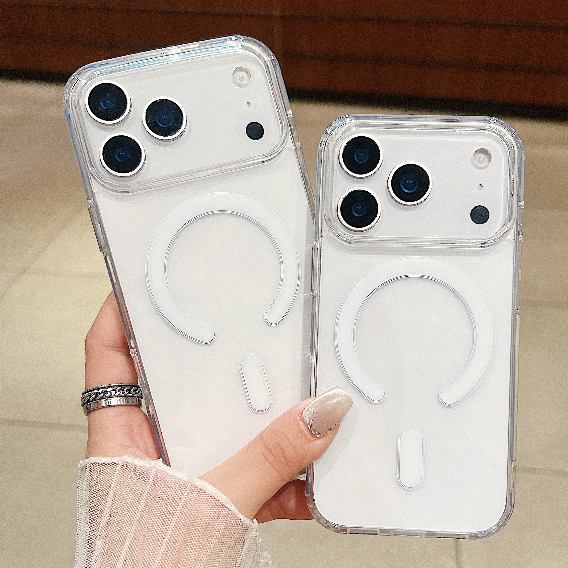新款透明适用苹果17promax手机壳Magsafe磁吸iphone16/15防摔壳14