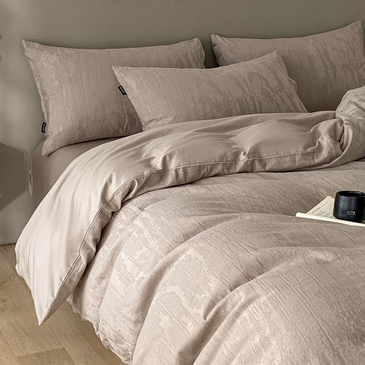 A类轻奢长绒棉全棉提花四件套纯棉高级感被套床单三件套高档床品*