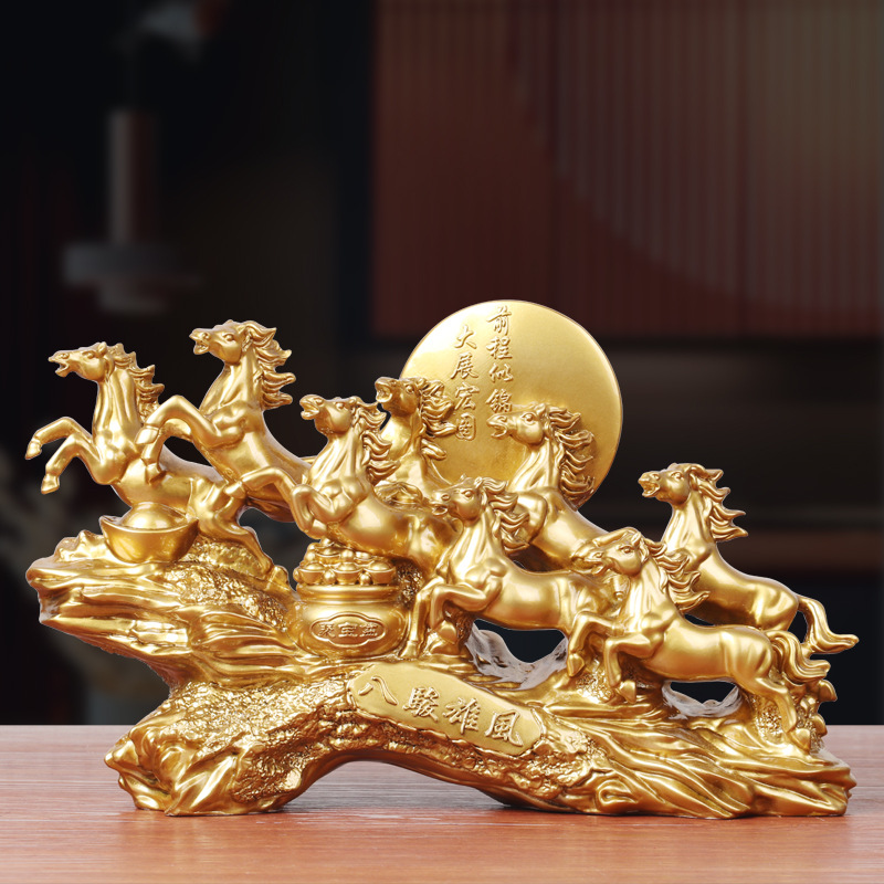 八骏雄风高档马摆件