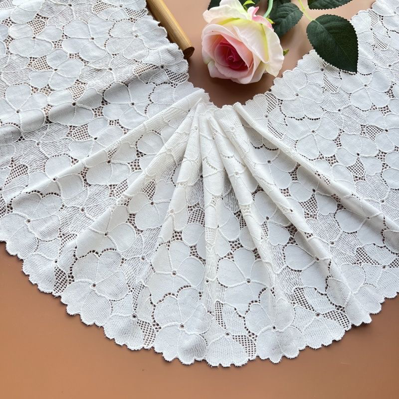 【米白色多款】 弹力蕾丝花边辅料裙子衣袖加长加宽围巾发带抹胸