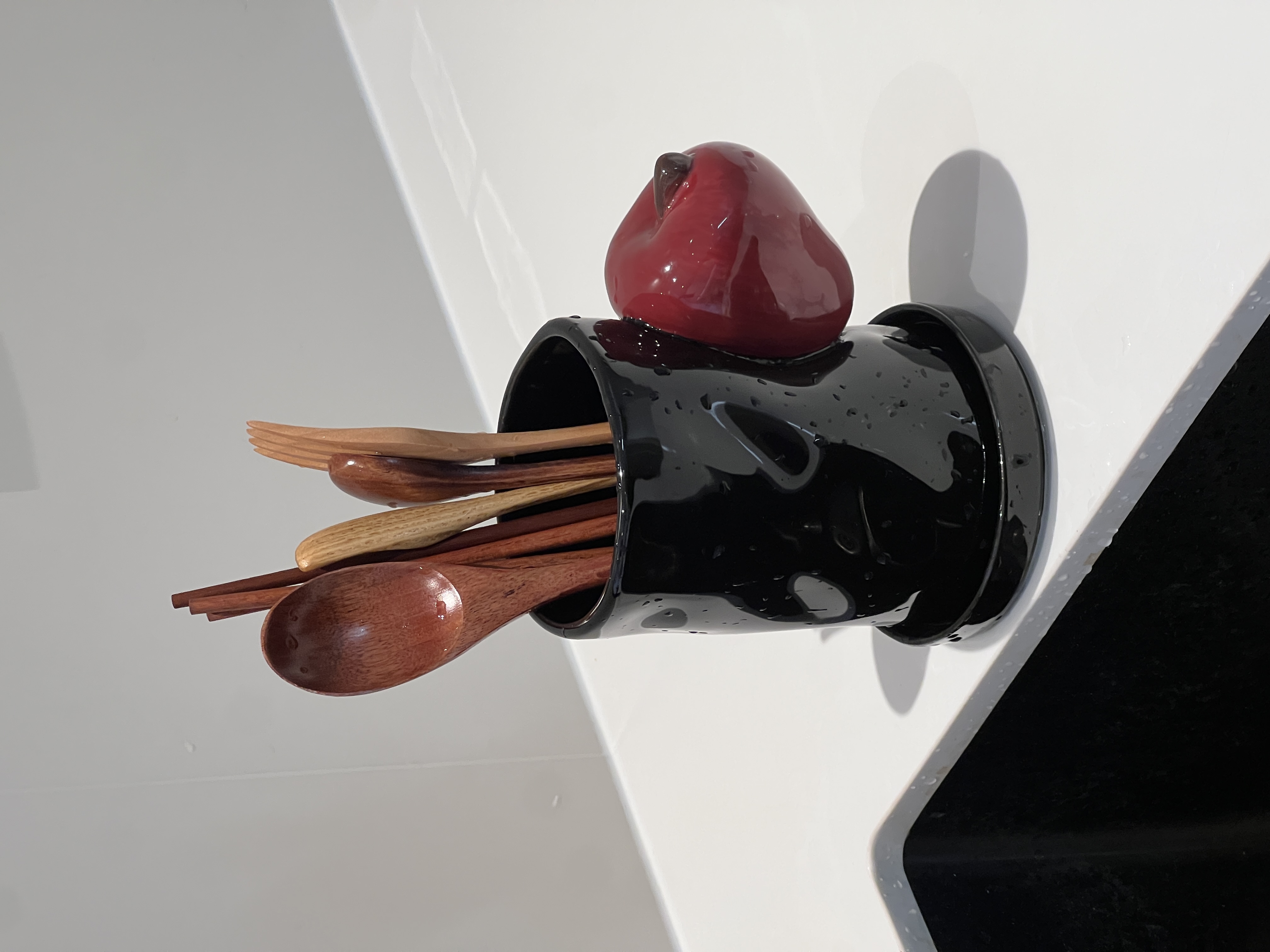 ININHOME苹果筷子筒陶瓷家用收纳盒筷子笼家饰软装搭配套装YF