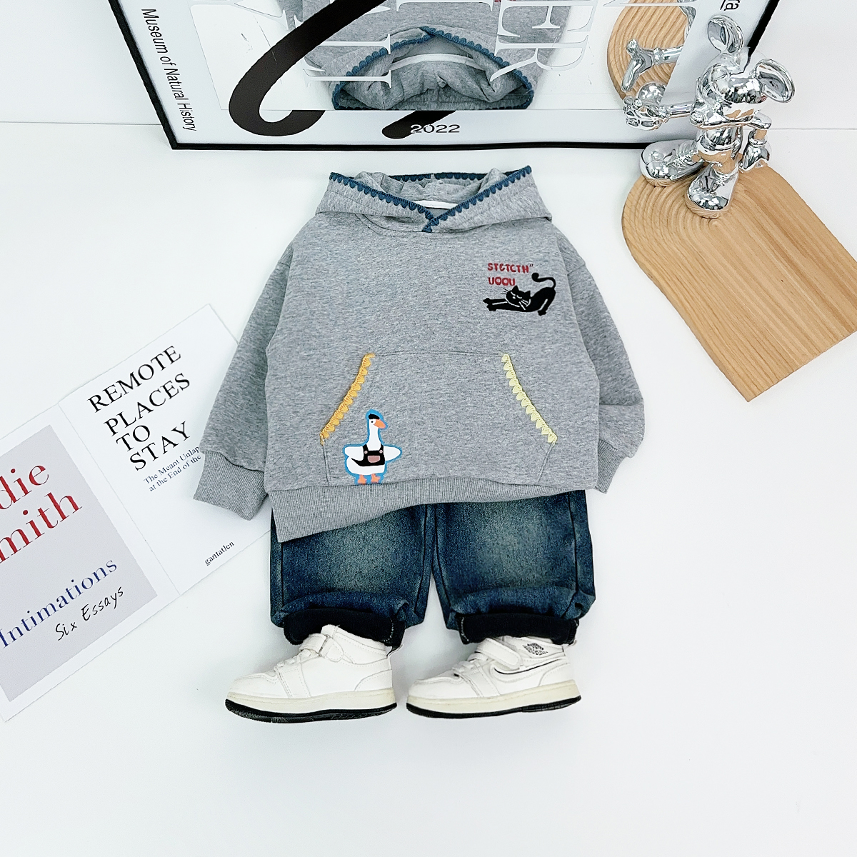 儿童卫衣加绒长袖2025新款秋冬装男童洋气 BQ251030Y悠悠童话童装