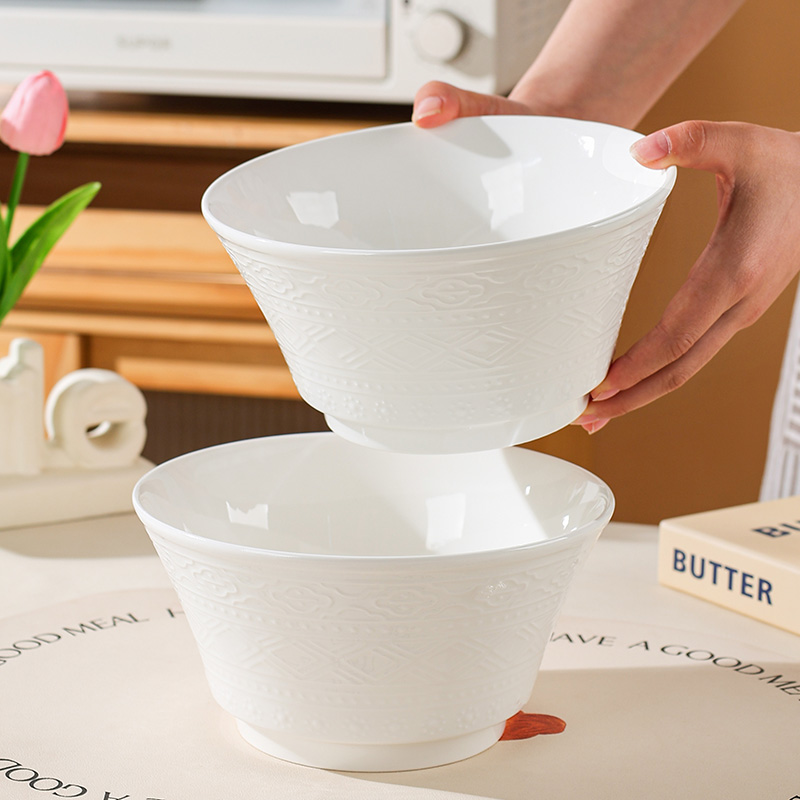 瓷县令8英寸格林汤碗盘餐具汤盆鱼盘子瓷器陶瓷汤碗家用中式饭碗