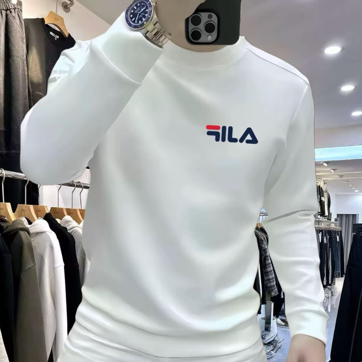 高端潮牌卫衣男款秋冬2025新款圆领运动休闲套头外套加绒加厚男款