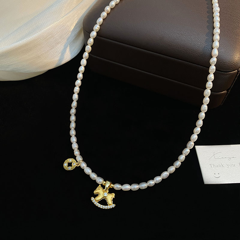 【马上有钱设计】天然淡水珍珠项链女气质简约精致小米珠时尚锁骨链