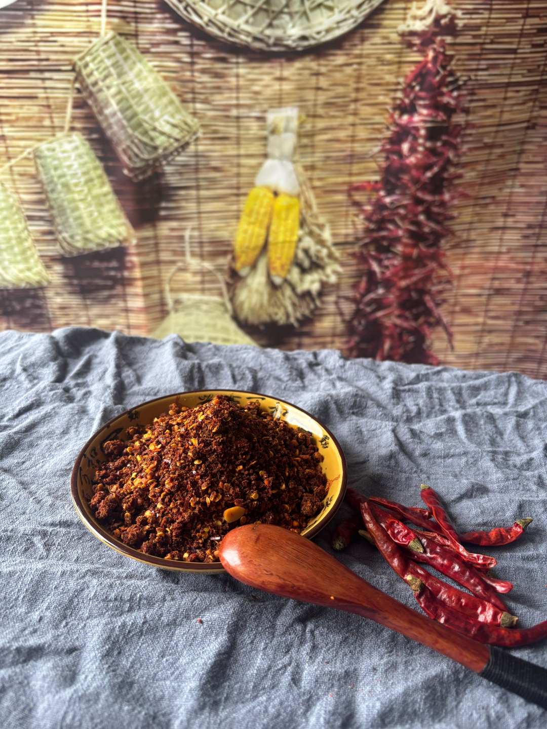 贵州鲜花椒椒蒜香辣椒面烙锅烧烤算香蘸料