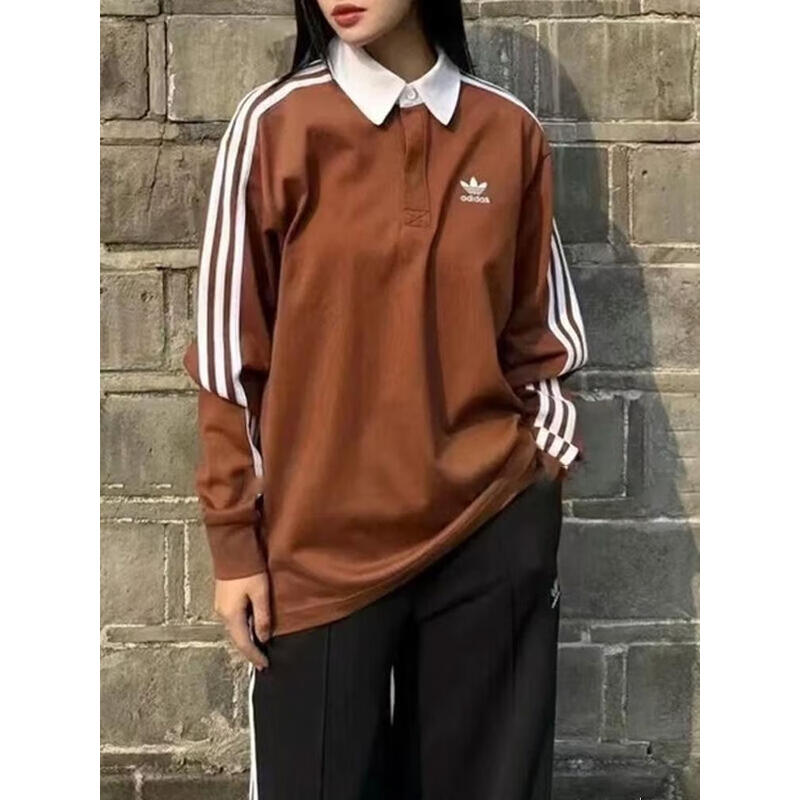 阿迪达斯 （adidas）三叶草卫衣男女装POLO翻领套头衫上衣 IZ2469