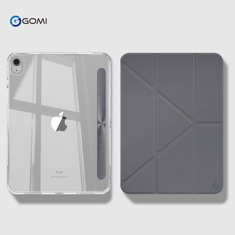 GOMI适用ipadair7保护套6/5防弯苹果11代平板壳磁吸pro亚克力深灰
