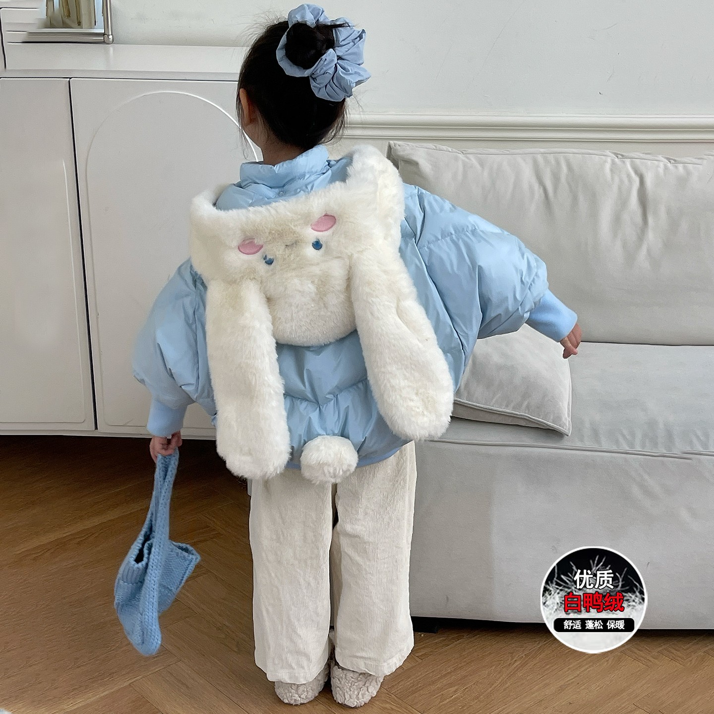 90白鸭绒女童羽绒服冬装女宝4-6岁小女孩洋气衣服儿童外套冬季