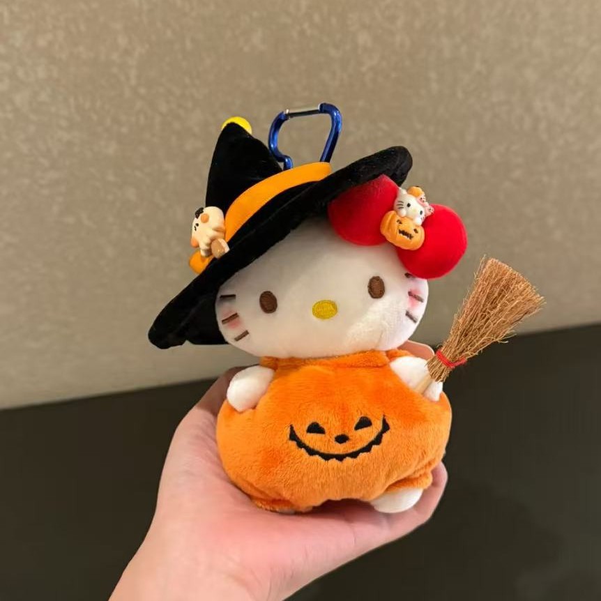【正版】万圣节套装kitty包包挂件kt猫南瓜钥匙扣女书包挂饰礼物