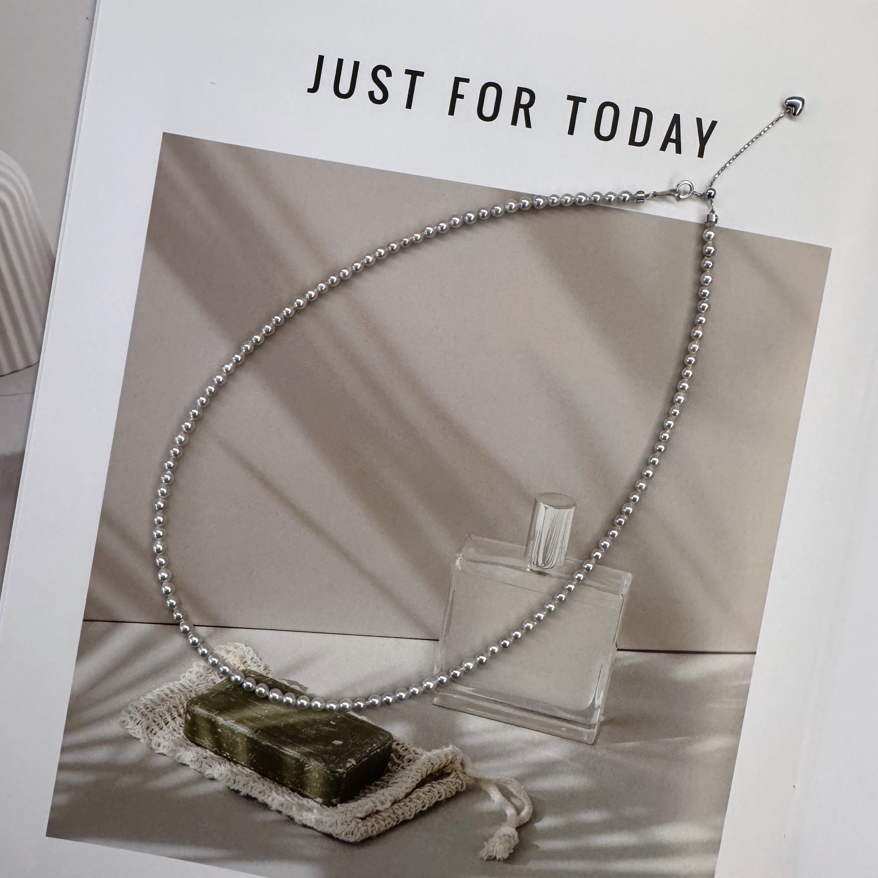 【珠纪儿】海水珍珠3-4mm真多麻小米珠简约款全珠链项链18K珍珠礼物