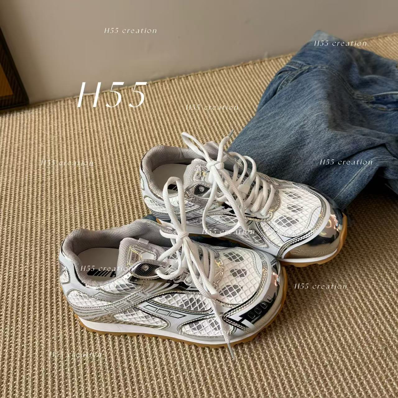 【一只璐甄选】H55-丹麦旧时光｜春新系编织风运动德训鞋25-2206