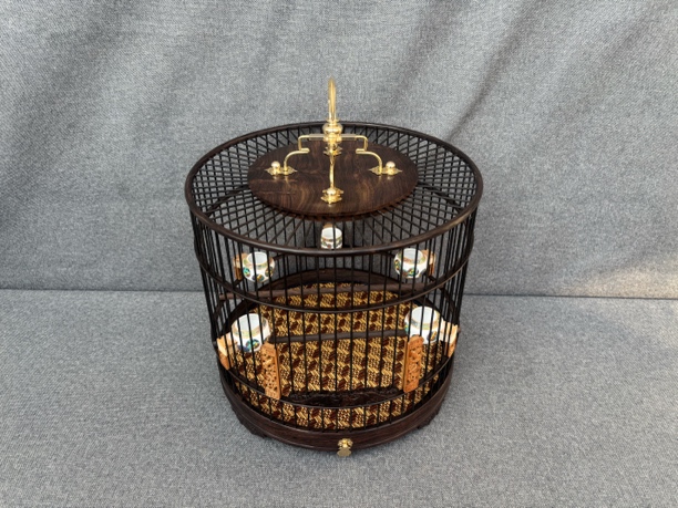 高端红木鸟笼抽屉底豪华高配（29.5高26）