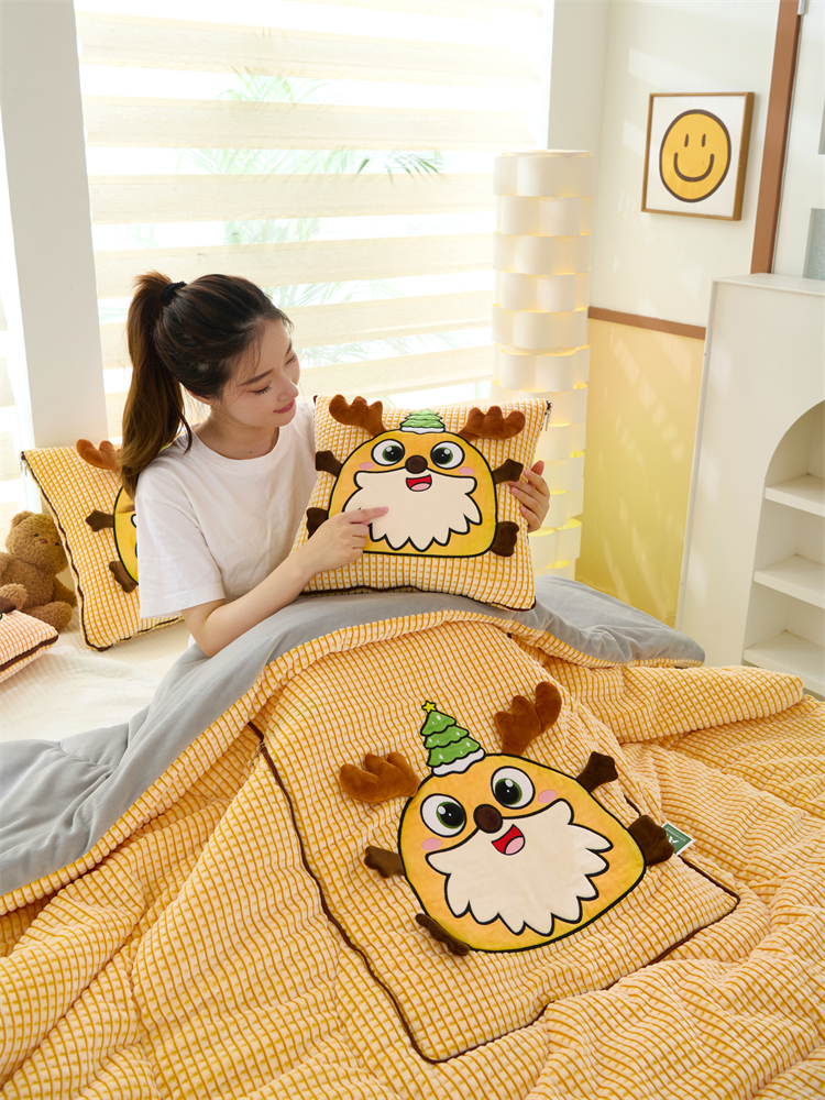 加厚多功能两用可折叠车载靠垫可机洗宿舍学生新款加绒加厚