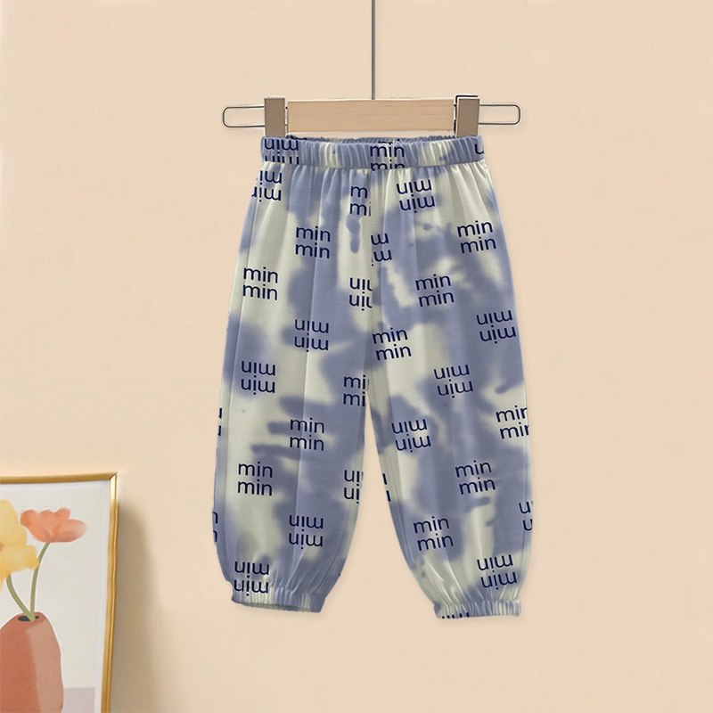 儿童装夏装男童裤子冰丝薄款夏季速干防蚊裤2025新款中大童休闲裤