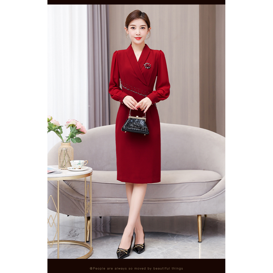 上档次连衣裙高级感婚礼2025年春秋时尚妈妈婚宴礼服喜婆婆装敬酒