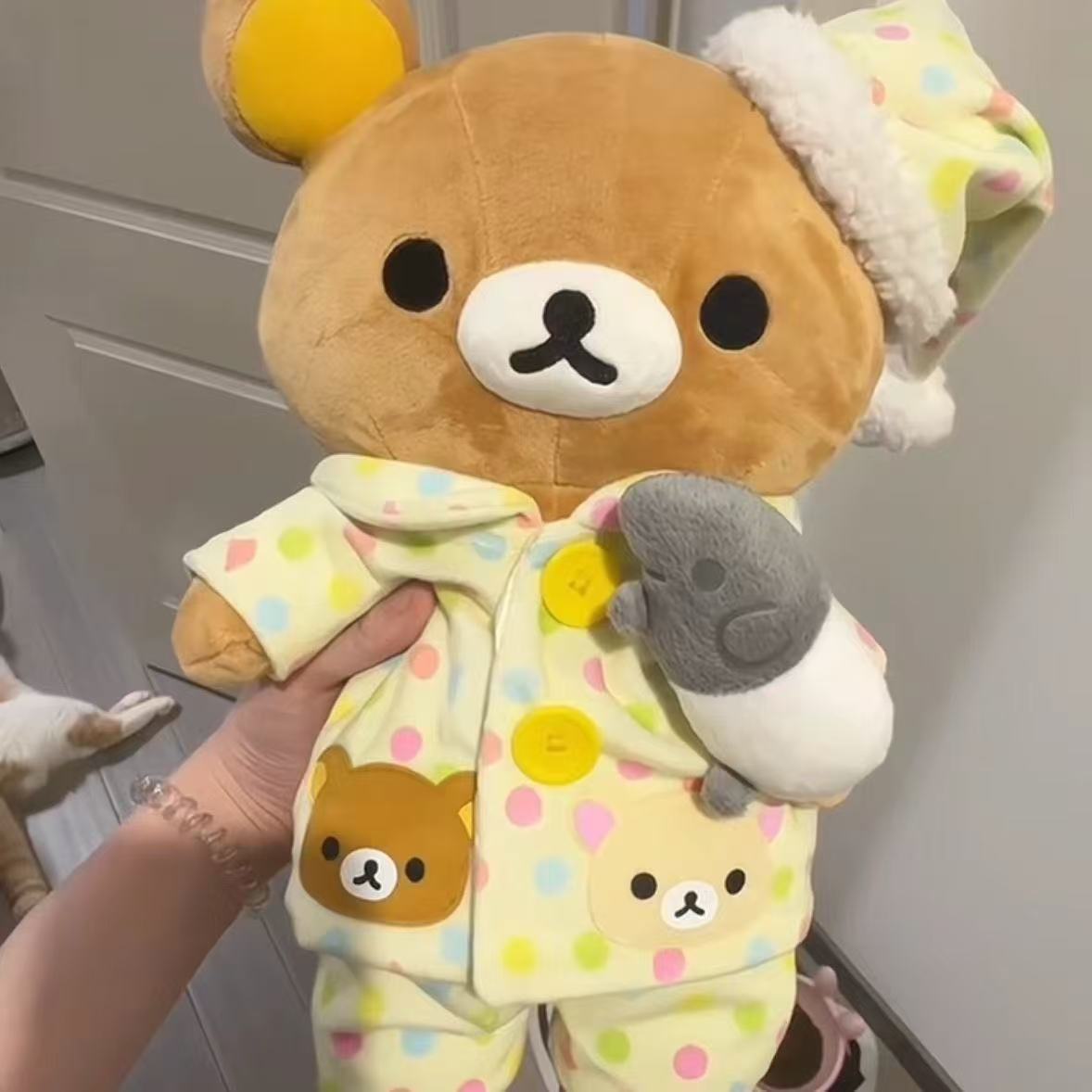 【2632人收藏】轻松熊睡衣玩偶毛绒公仔衣服可爱拉拉熊周边同款生日