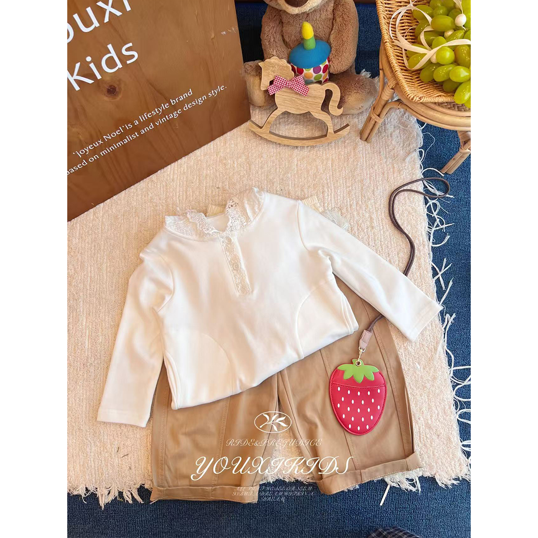 现飞飞家·蕾丝梦25新款秋季新蕾丝连帽拼接柔软百搭打底衫 FF2968