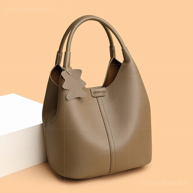 包包女2025新款休闲 通勤手提包时尚百搭单肩斜挎包小众质感水桶