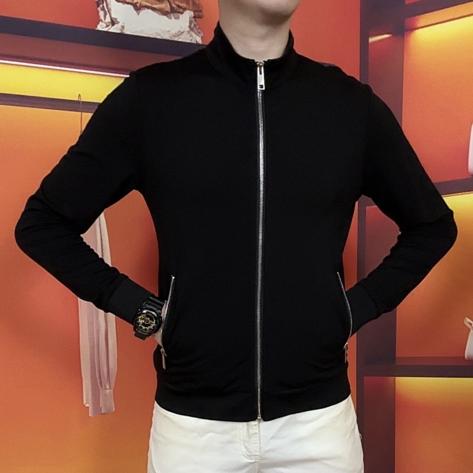 绅度欧品【顺丰包邮】秋季男士立领长袖纯色休闲时尚百搭开衫修身66