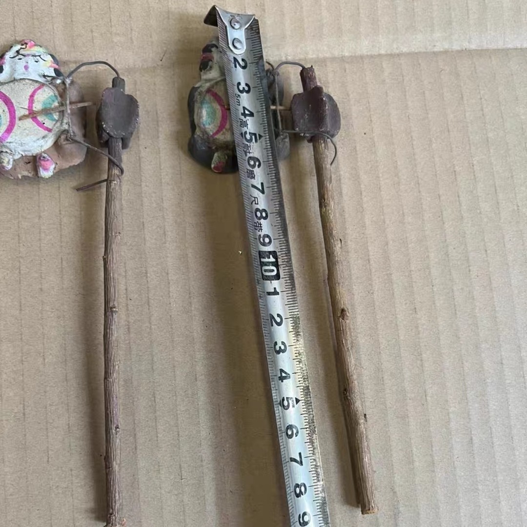 民国时期泥人拨浪鼓民俗老物件收藏影视道具怀旧经典民国泥人玩具