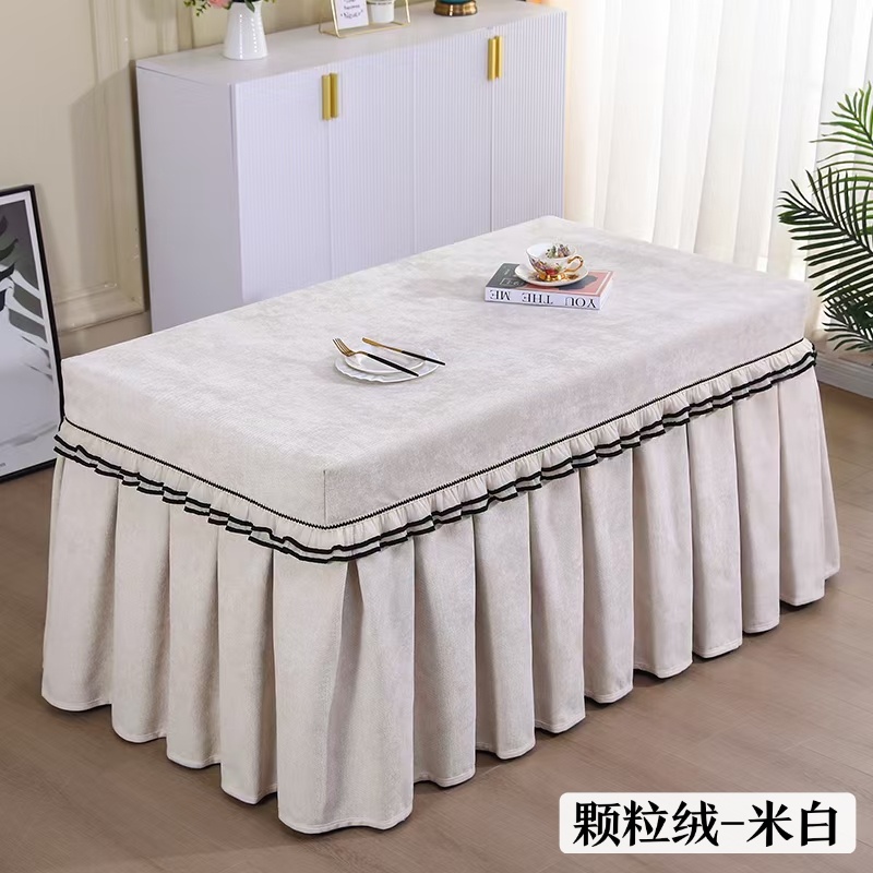 2025新款颗粒绒裙摆电炉罩电暖炉桌套长方形茶几烤火罩烤炉套子